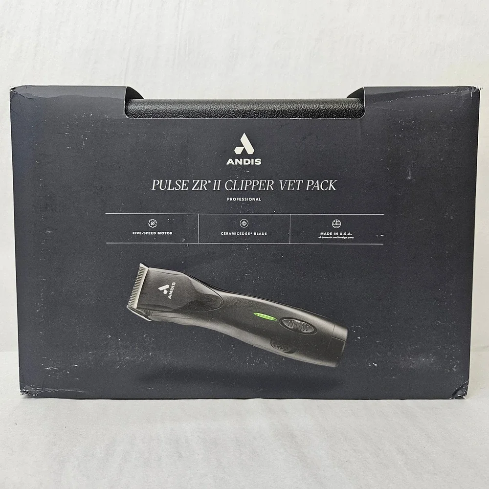 Andis Pulse ZR II Clipper Vet Pack Cordless 5-Speed Professional DBLC-2 Open Box